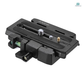 Andoer Video Camera Tripod Quick Release Clamp Adapter with Quick Release Plate Compatible for Manfrotto 501 500AH 701HDV 503HDV Q5 Head