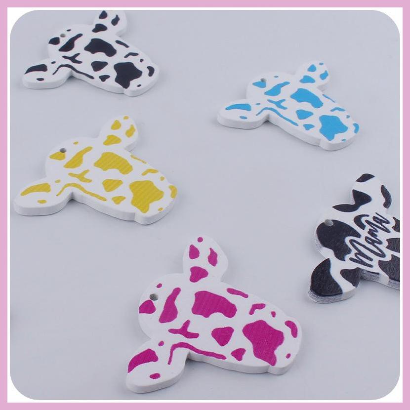 Móc Khóa Hình Đầu Bò Hoạt Hình Nhiều Màu Sắc Sáng Tạo DIY