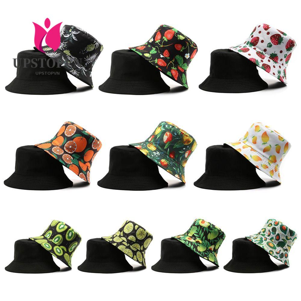 Nón Tai Bèo Hai Mặt Họa Tiết Trái Cây Dễ Thương Cho Cặp Đôi