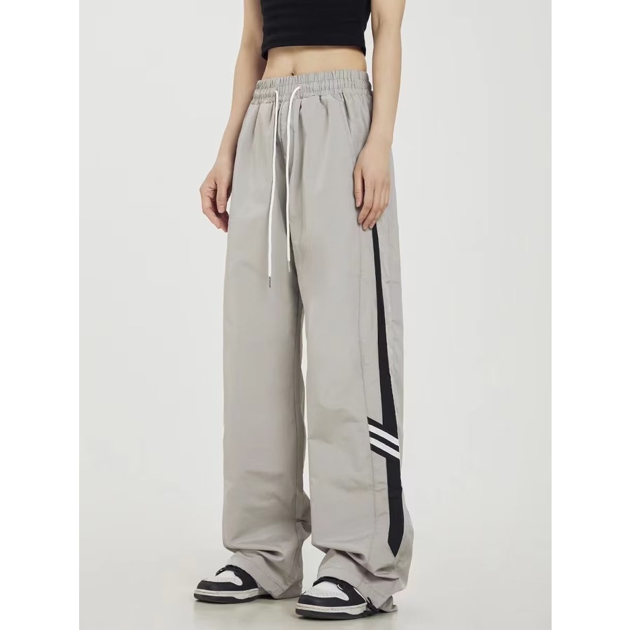 Quần Thể Thao Kẻ Sọc Phong Cách Đường Phố Mỹ Cá Tính Cho Nam Nữ