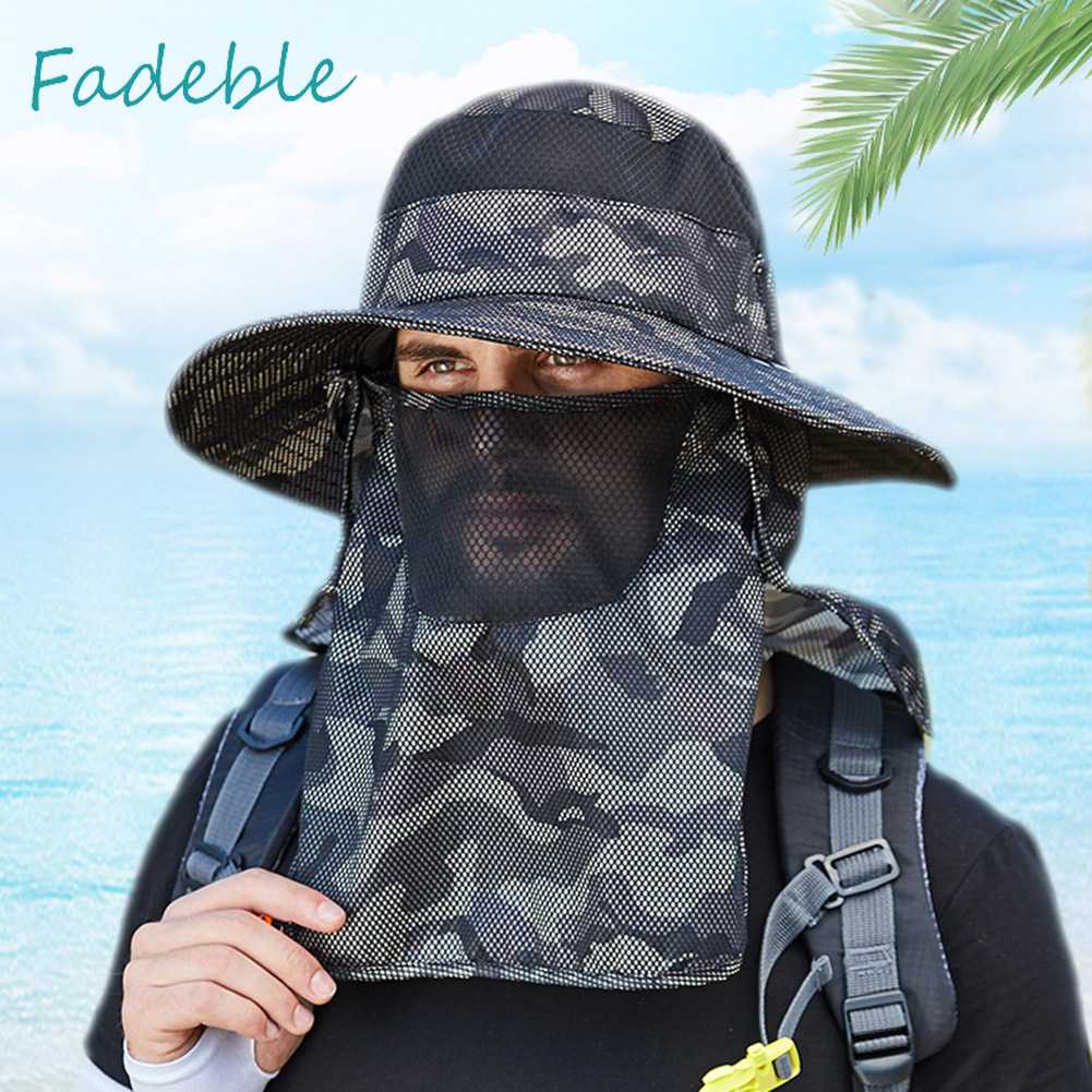 Mũ Polyester Chống Tia UV Bảo Vệ Khuôn Mặt Có Thể Điều Chỉnh Dành Cho Làm Vườn