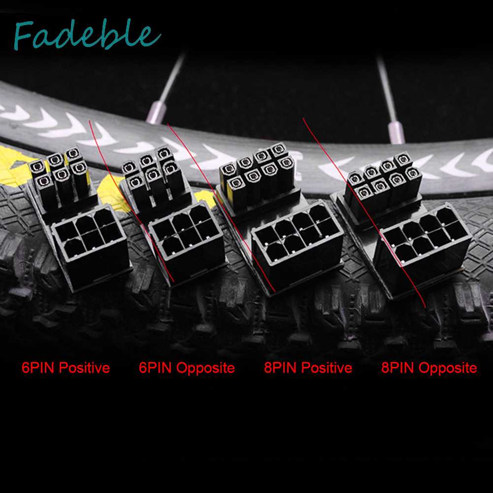 Đầu Nối ATX 6 Pin Cái Sang Đực Góc 180 Độ Cho Thẻ Đồ Họa