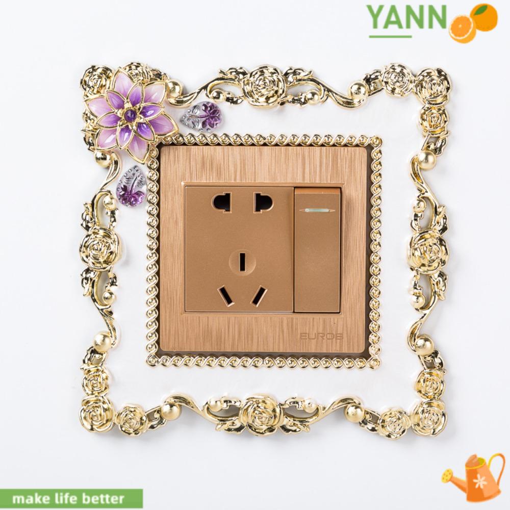 Vỏ Bọc Công Tắc Đèn Đơn Trang Trí Phòng Khách Phong Cách Châu Âu 1|Nút Cắm Trang Trí Viền Giày Độc Đáo