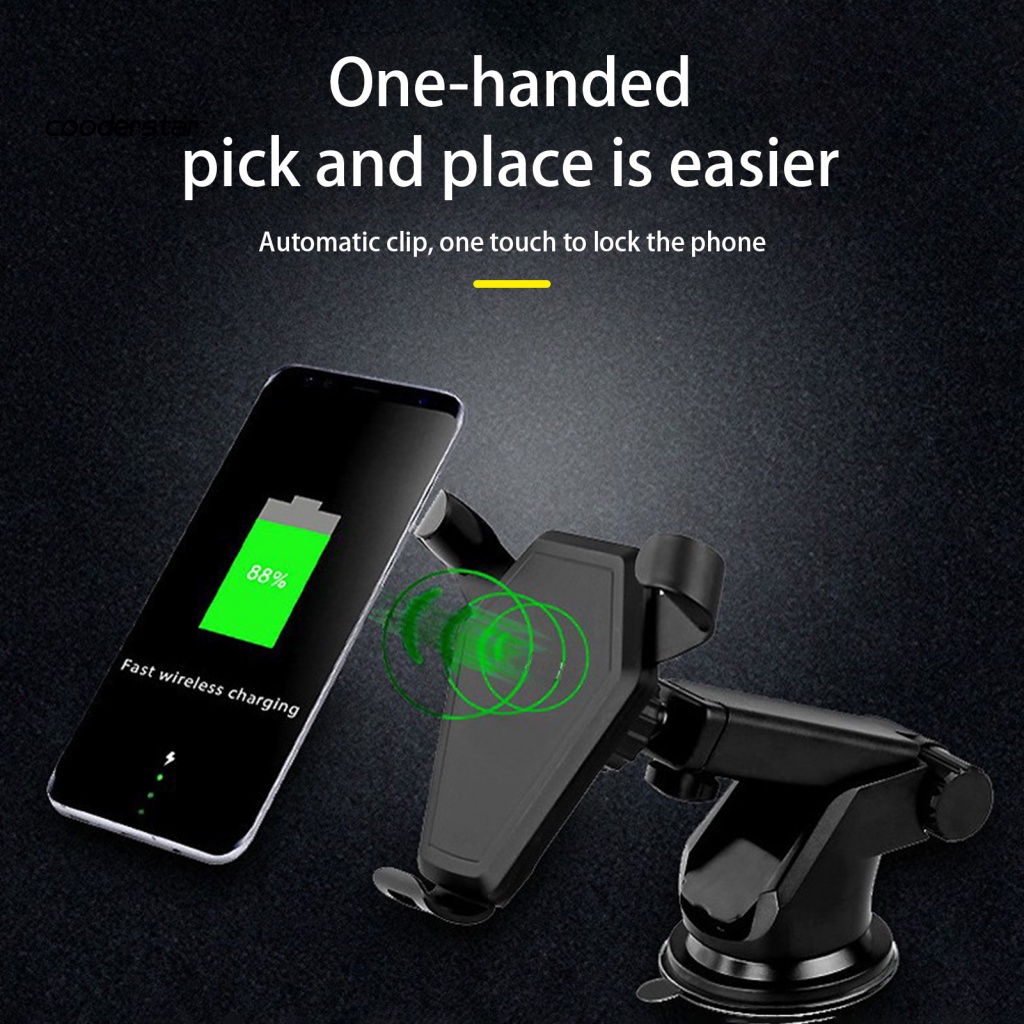 Giá Đỡ Điện Thoại Kiêm Sạc Không Dây Gắn Lỗ Thông Gió Xe Hơi Tiện Dụng