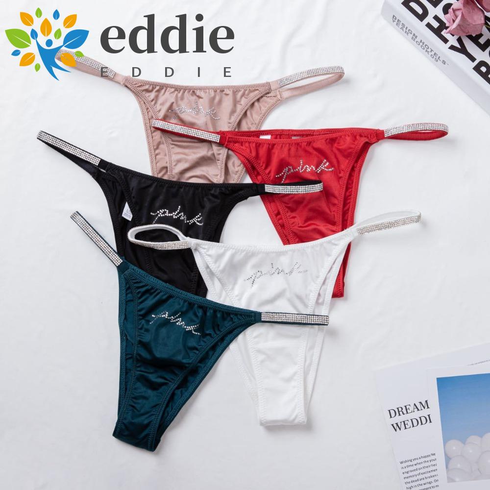 Quần Lót Lụa Lạnh Mềm Mại Thoáng Khí 26Eddie Hình Chữ V Màu Sắc|Quần Lót Lọt Khe Hình Trái Tim Gợi Cảm Cho Nữ