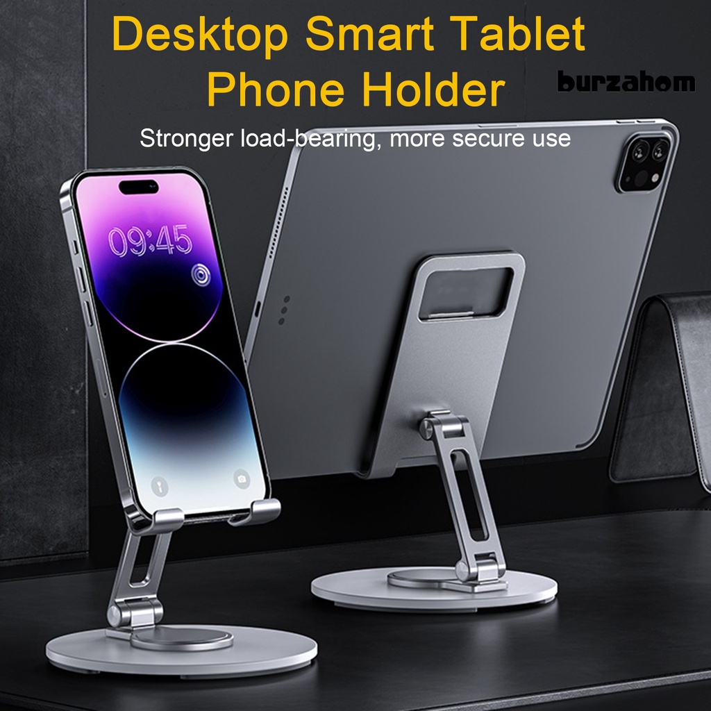 Giá Đỡ Điện Thoại / Máy Tính Bảng Bằng Hợp Kim Nhôm Xoay 360 Độ Chống Trượt Có Thể Điều Chỉnh Tiện Dụng