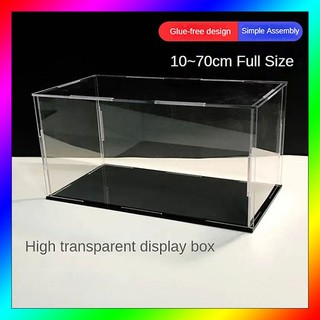 Hộp trưng bày mô hình búp bê thủ công cỡ lớn bằng acrylic trong suốt chống bụi 20cm