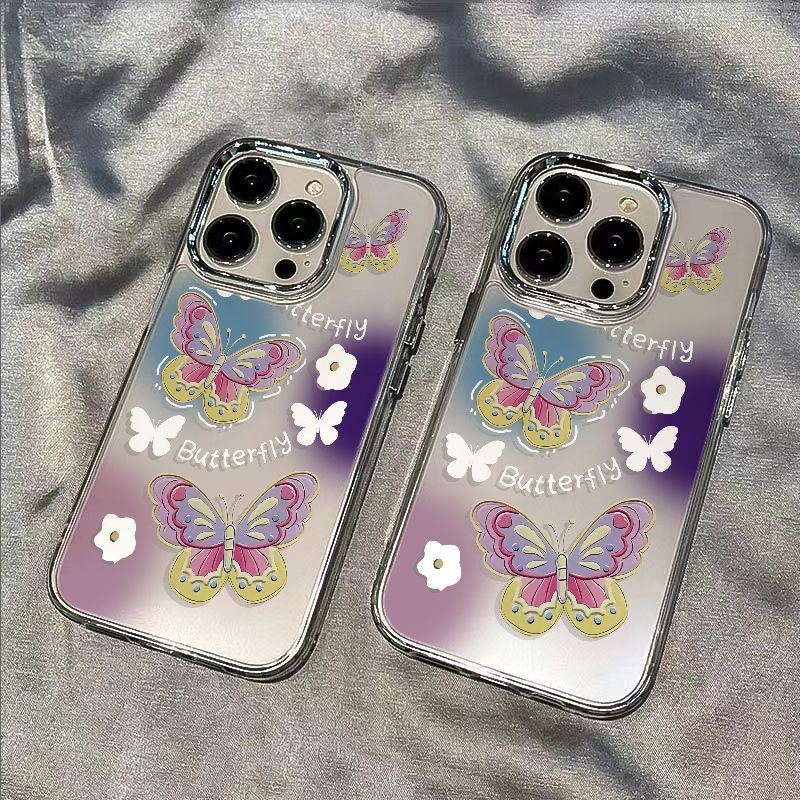 ✅Ốp Điện Thoại Mềm Chống Sốc Họa Tiết Bướm Đơn Giản Cho Iphone 11 14pro 8plus max 137 12