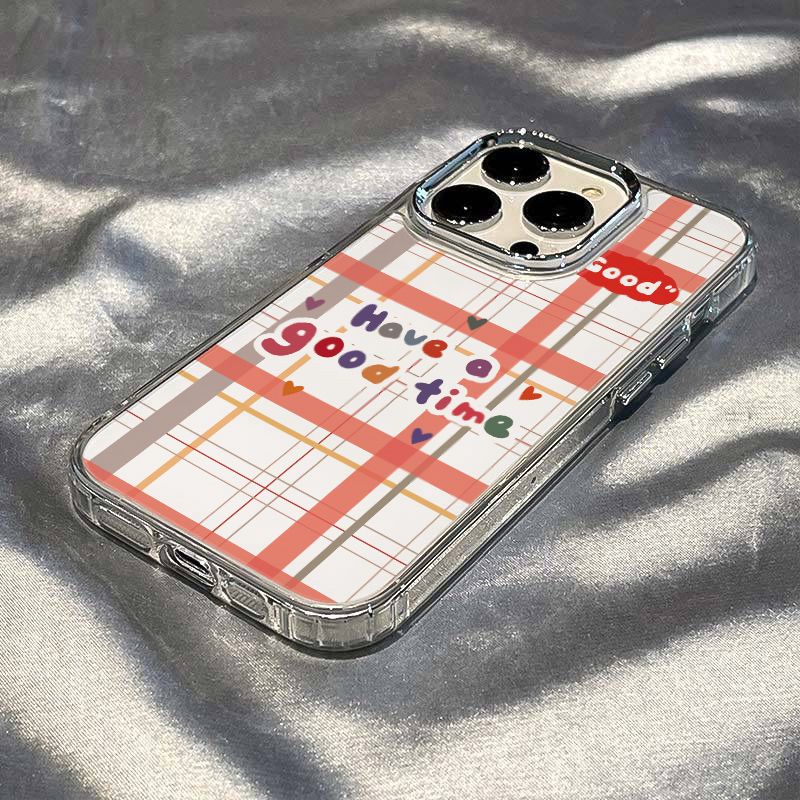 ✅Ốp Điện Thoại Mềm Chống Sốc Họa Tiết Kẻ Sọc Cho Iphone 811 14pro 713 12 / Max Plus