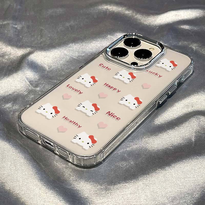 ✅Ốp Điện Thoại Dẻo Họa Tiết Hoạt Hình Mèo Kitty Dễ Thương Chống Sốc Cho Iphone14Proiphone12ins 7plus max Apple 11 813 XGNC
