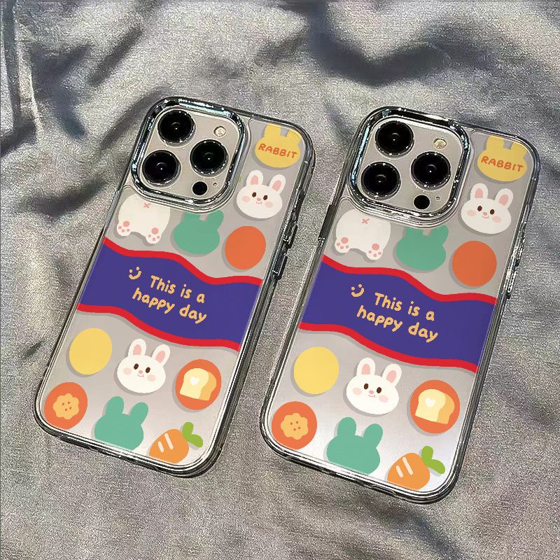 ✅Ốp Điện Thoại Mềm Chống Sốc Hình Thỏ Và Cà Rốt Cho Iphone 13 xs14pro 12Plus 711 max8 80HY