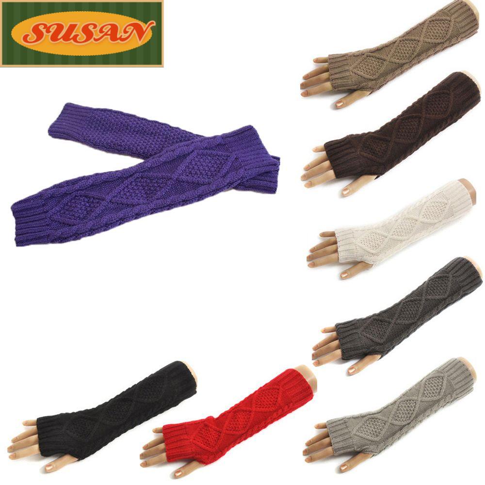 Găng Tay Dài Màu Trơn Giữ Ấm Cho Nữ