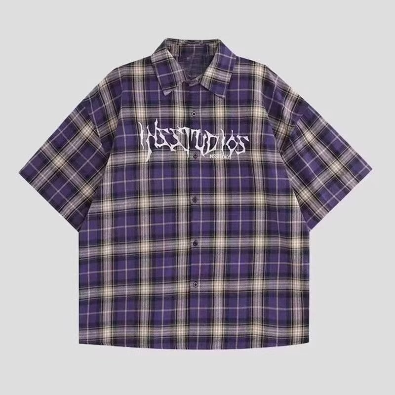 Áo Sơ Mi Dáng Rộng Cao Cấp Họa Tiết Kẻ Sọc Thời Trang Đường Phố Mỹ Mới Dành Cho Bạn Nam