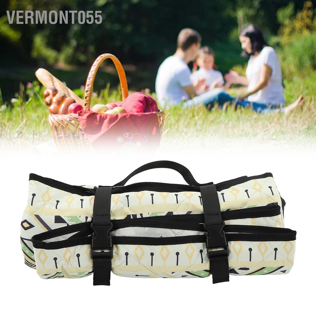 Vermont055 Chăn Dã Ngoại Ngoài Trời 4.7ft X Dày 3 Lớp Thảm Chống Thấm Nước Cho Công Viên Cắm Trại Du Lịch Cỏ