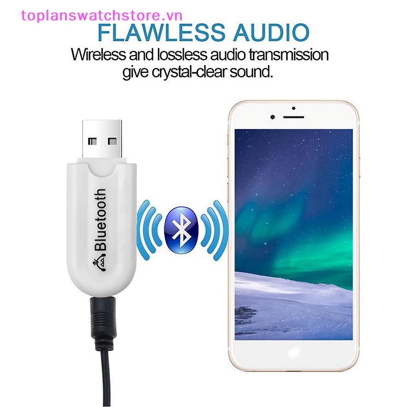 Thiết Bị Nhận Tín Hiệu Bluetooth Không Dây Jack Cắm 3.5mm Cho Máy Tính / Xe Hơi