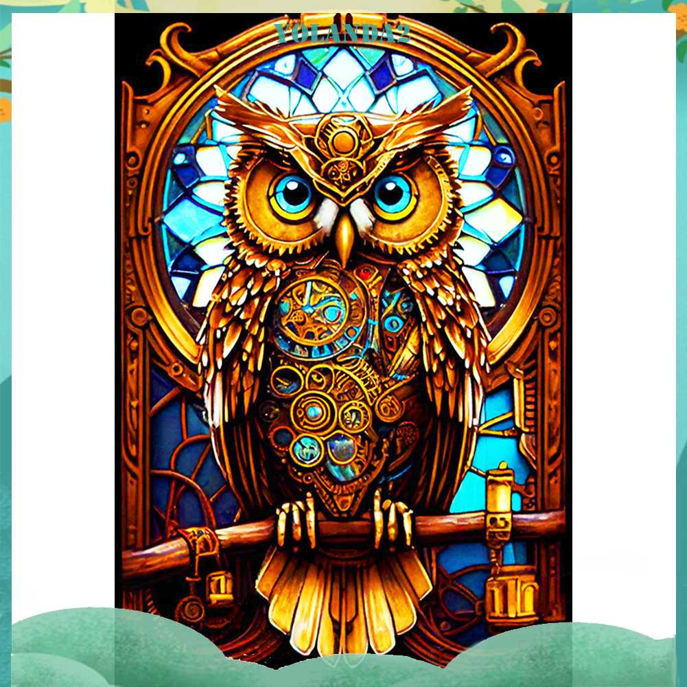 Tranh Đính Đá Kim Cương Toàn Bộ 5D DIY Hình Vẽ Con Cú