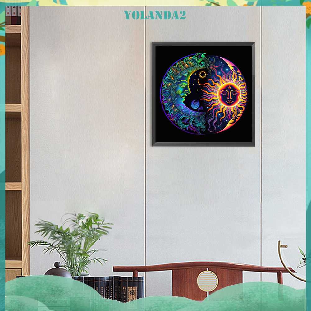 Tranh Đính Đá Kim Cương Toàn Bộ 5D DIY Hình Vẽ Trăng Sao