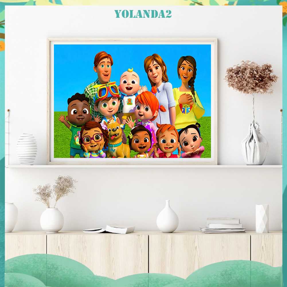 Bộ Tranh Đính Đá 5D Họa Tiết Hoạt Hình Dễ Thương Độc Đáo DIY Dùng Trang Trí Nhà Cửa