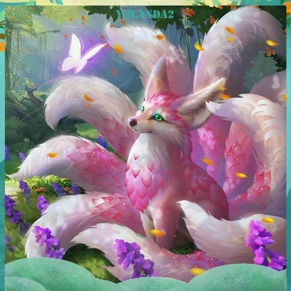 Bộ Tranh Đính Đá 5D Họa Tiết Chú Cáo Độc Đáo DIY Dùng Trang Trí Nhà Cửa