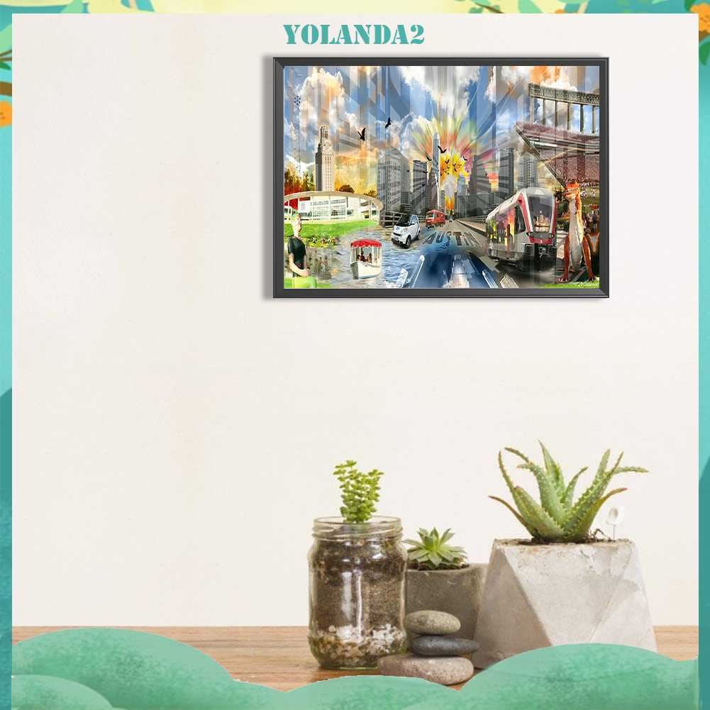 Tranh Đính Đá Kim Cương Toàn Bộ 5D DIY Hình Vẽ Trừu Tượng Trang Trí Nhà Cửa