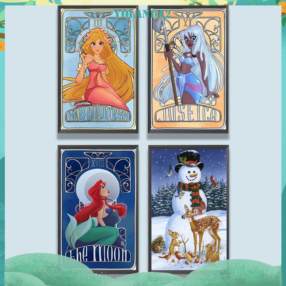 Bộ Tranh Đính Đá 5D Họa Tiết Hoạt Hình Độc Đáo DIY Dùng Trang Trí Nhà Cửa