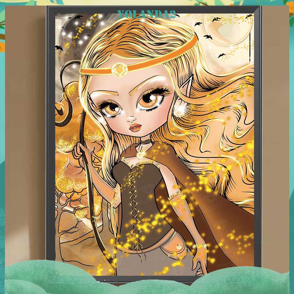 Tranh Đính Đá Kim Cương Toàn Bộ 5D DIY Hình Vẽ Cô Gái Trang Trí Nhà Cửa