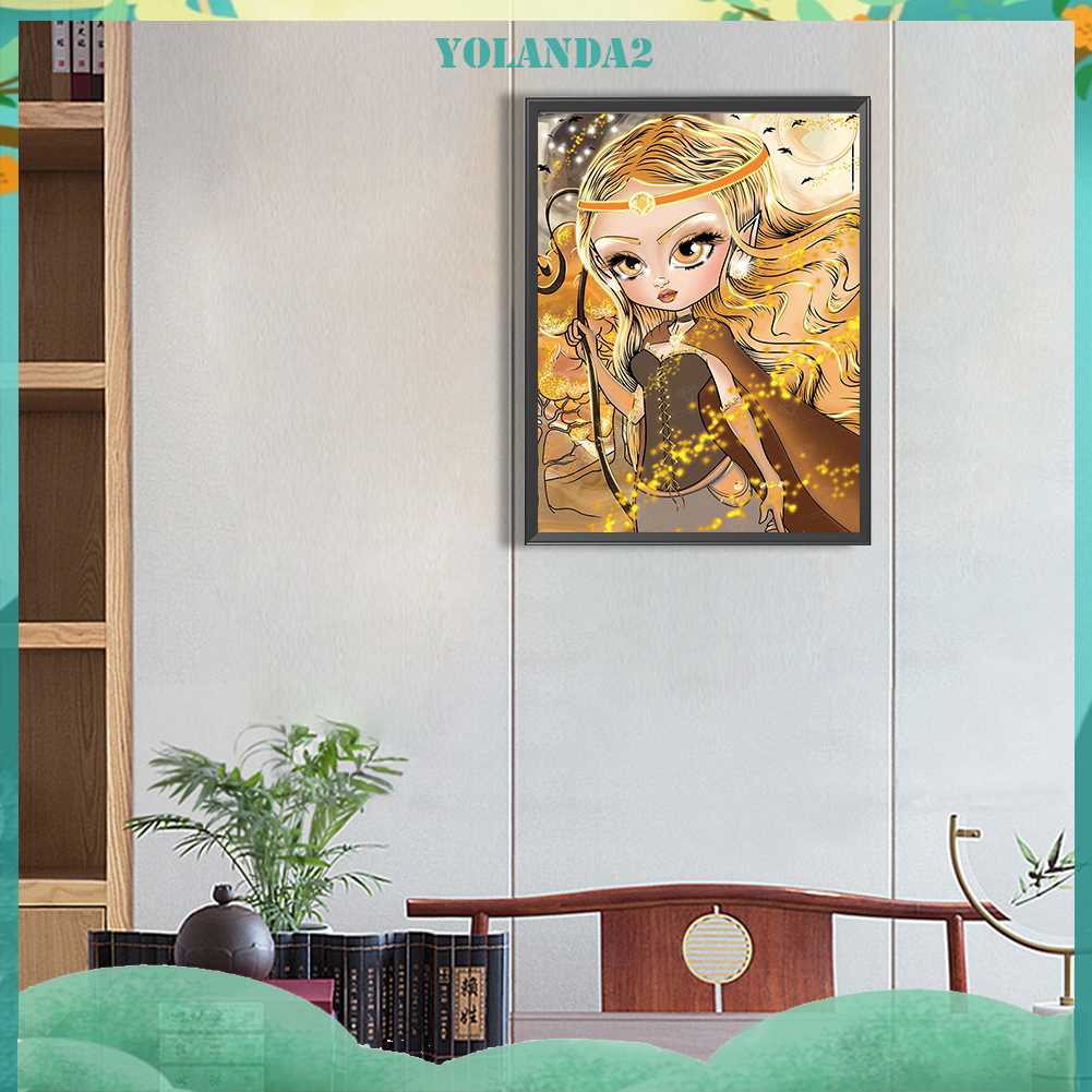 Tranh Đính Đá Kim Cương Toàn Bộ 5D DIY Hình Vẽ Cô Gái Trang Trí Nhà Cửa