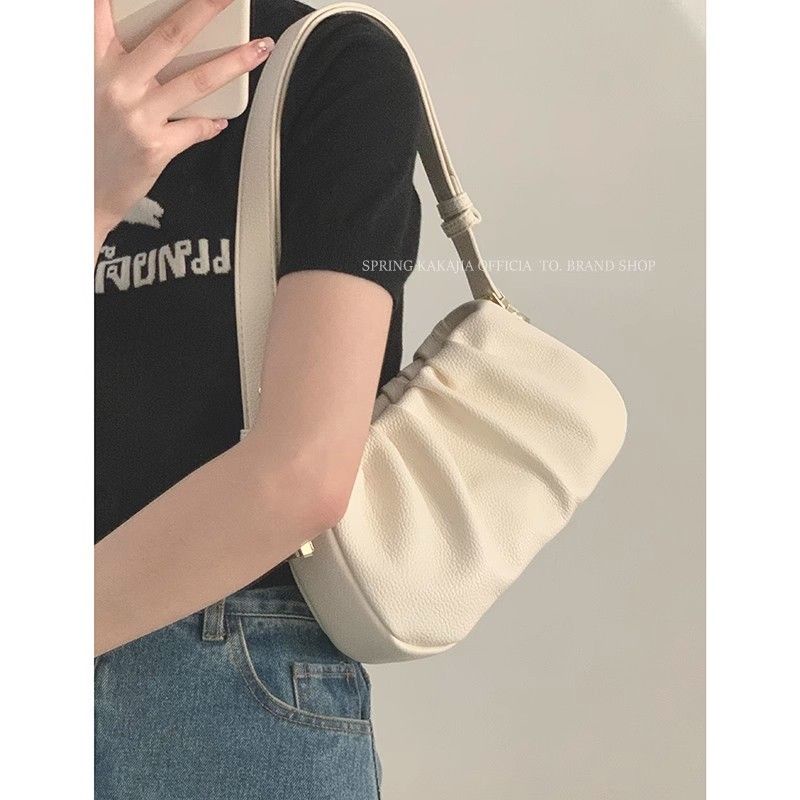 Túi Xách Xếp Ly Hình Đám Mây Thời Trang Xu Hướng Pháp Cho Nữ Sinh