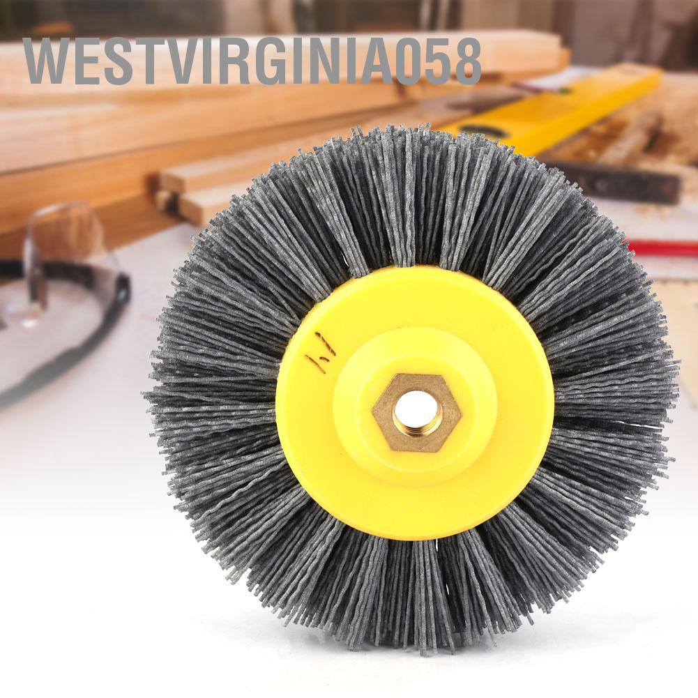 Westvirginia058 Bàn chải bánh xe vẽ dây mài mòn đầu được đánh bóng cho gỗ đá cổ