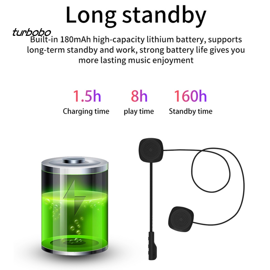 Turbobobo Tai Nghe Bluetooth Chống Nước Gắn Mũ Bảo Hiểm Xe Máy