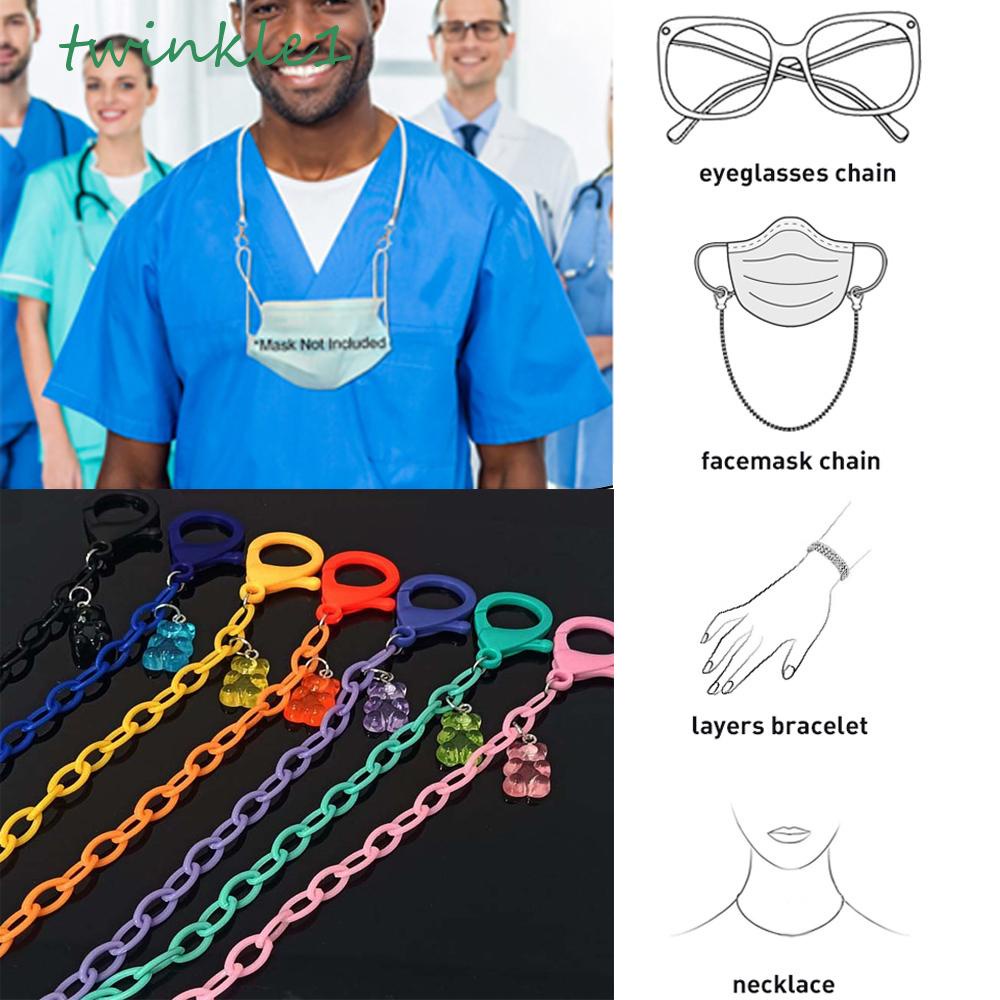 Vòng cổ Mặt Gấu Màu Kẹo Chống Thất Lạc Thời Trang Cho Nam