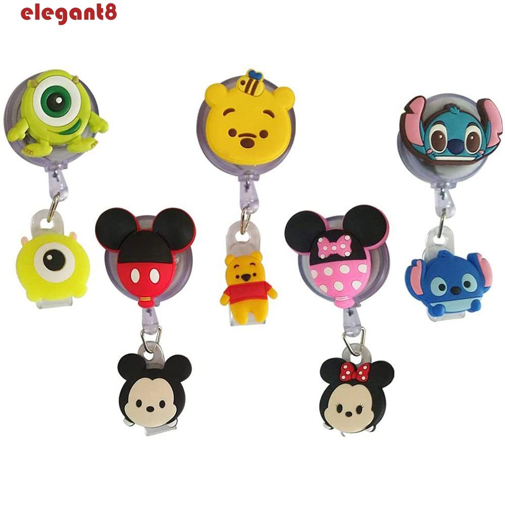 Kẹp Giữ Thẻ ID / Thẻ ID Họa Tiết Hoạt Hình Có Thể Thu Gọn Cho Học Sinh / Nhân Viên Y Tá