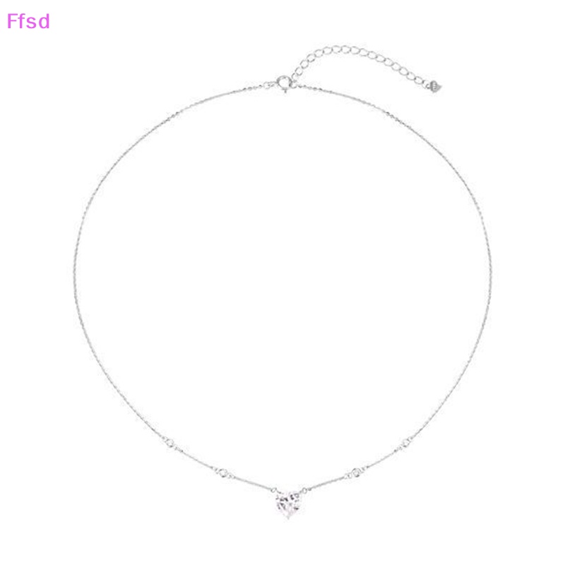 Vòng cổ Mặt Trái Tim Đính Đá Zircon Thời Trang Cho Nữ