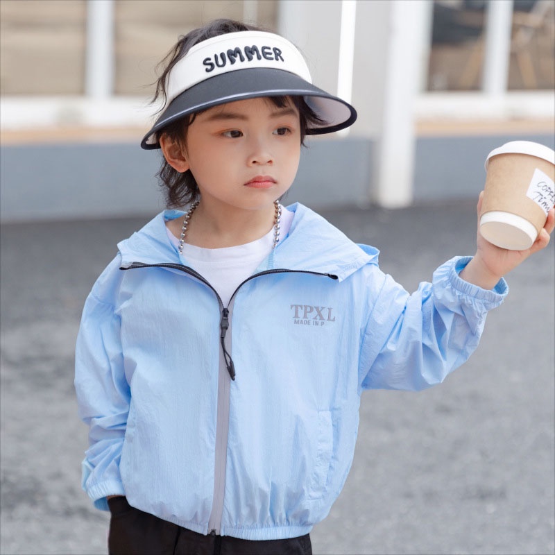 Áo Khoác Chống Nắng UPF50 + Siêu Mỏng Thoáng Khí Chống Tia Cực Tím Thời Trang Mùa Hè Cho Bé