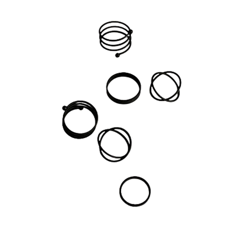 Ygt Set 6 Nhẫn Mở Bằng Kim Loại Màu Đen Thời Trang Cho Nữ