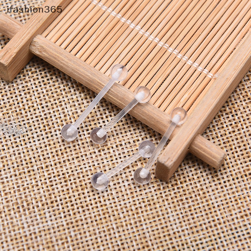 Set 10 Khuyên Lưỡi Bằng Nhựa Acrylic Mềm Trong Suốt Thời Trang Helix ifashion365