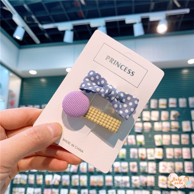 Kẹp Tóc Nơ Họa Tiết Chấm Bi Dễ Thương Phong Cách Hàn Quốc Cho Bé Gái