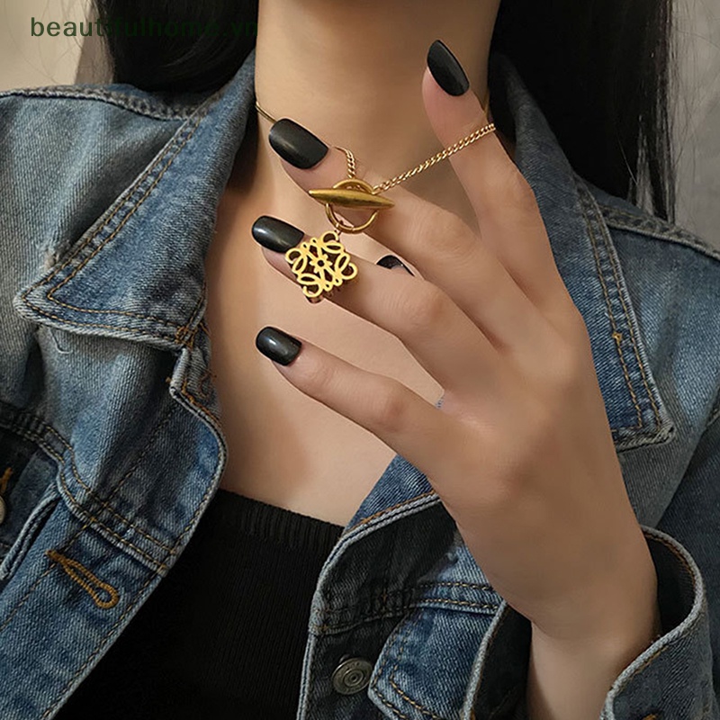 Vòng cổ Choker Bằng Thép Titan Đính Đá Xinh Xắn Cho Nữ