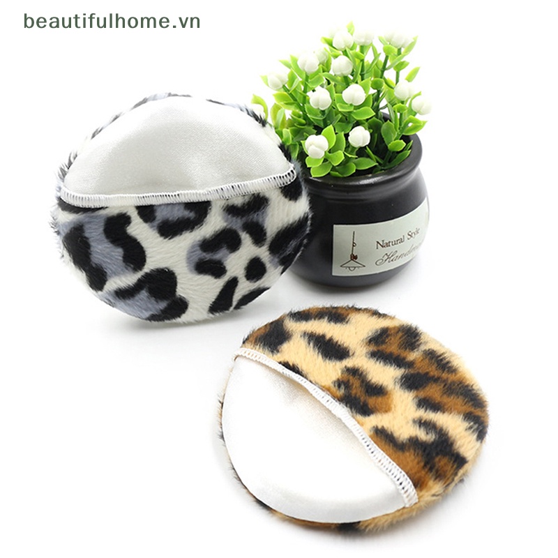 1 Mút Trang Điểm Mini Bằng Cotton Họa Tiết Da Báo