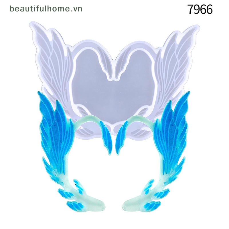 Khuôn Silicone Làm Bông Tai Hình Đôi Cánh Thiên Thần Thời Trang