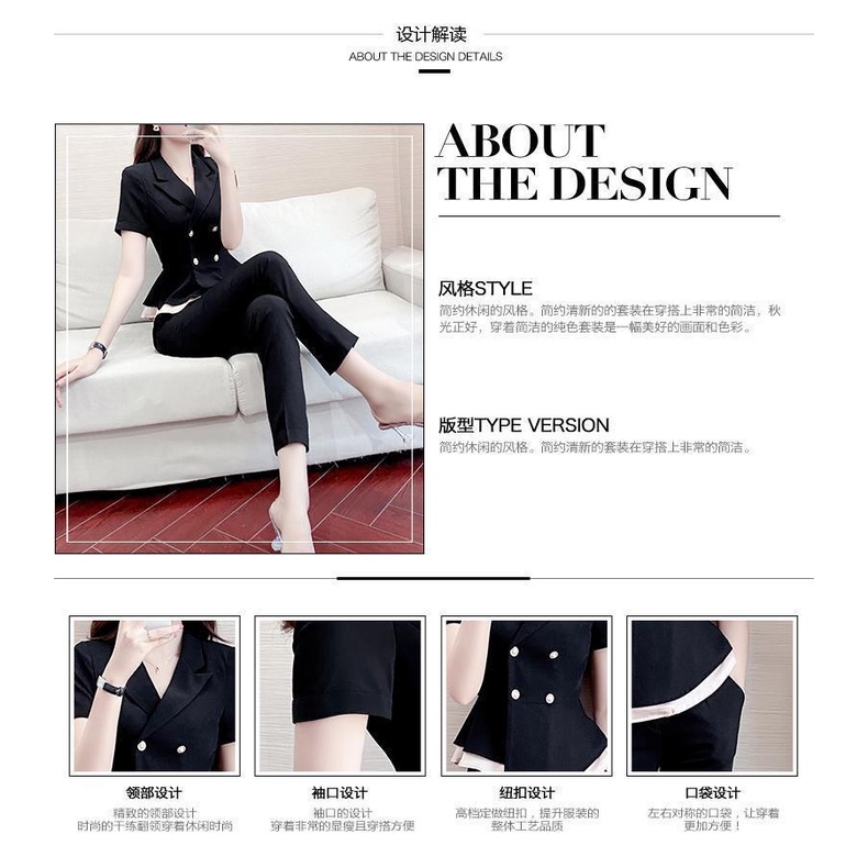 Bộ Đồ Vest Tay Ngắn Phong Cách Hàn Quốc Thời Trang Mùa Hè 2023 Mới