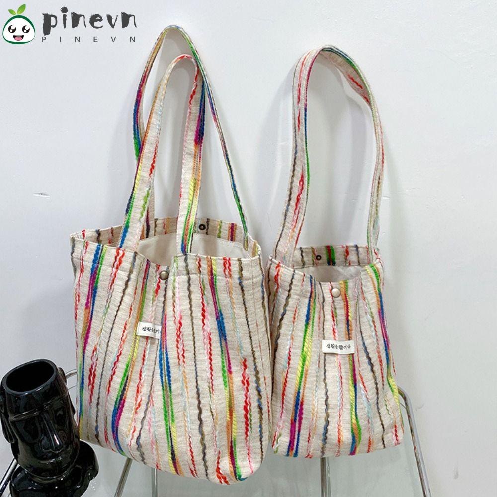 Túi Xách Cỡ Lớn Họa Tiết Gợn Sóng Màu Cầu Vồng Thời Trang Xuân Hè Mới