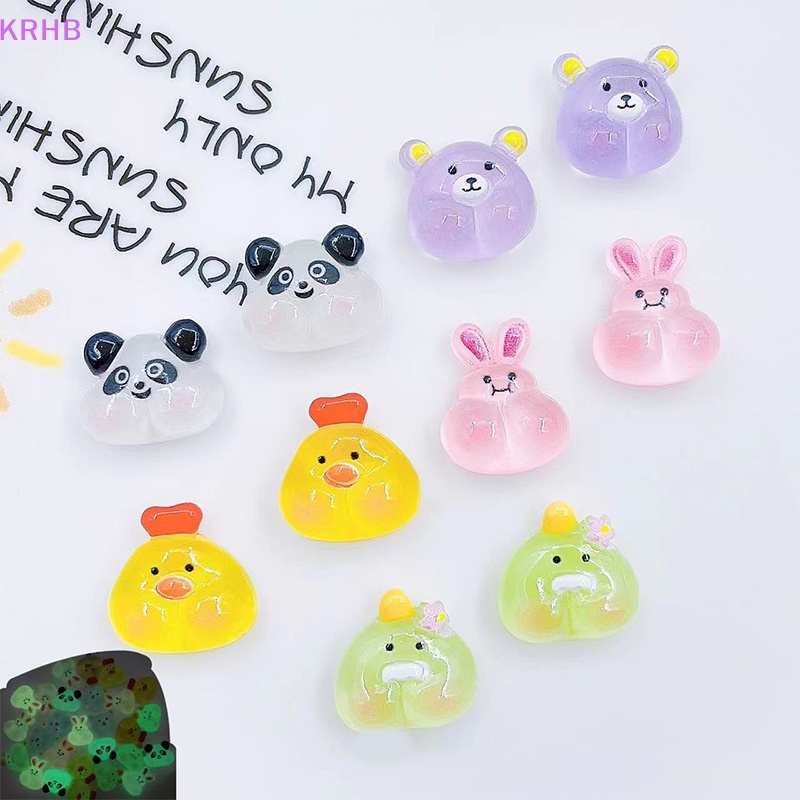 Set 10 Kẹp Tóc Nhựa Trong Suốt Hình Động Vật Phát Quang Độc Đáo Cho Bé Mới