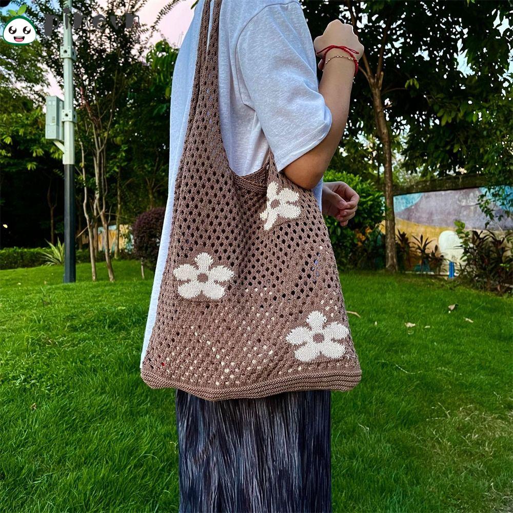 Túi Xách Đeo Vai Đan Len Sức Chứa Lớn Thời Trang Mùa Hè Cho Nữ
