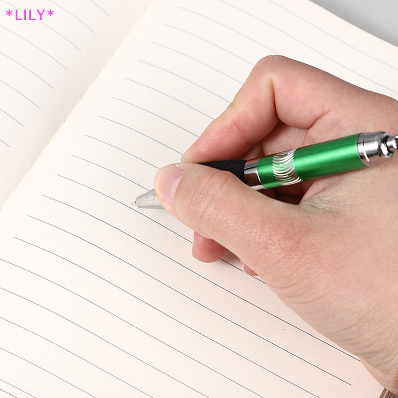 Lily khóa vòng dây văn phòng phẩm có thể thu vào Móc Chìa Khóa Bút Bi Bút trung tính dễ dàng kéo khóa Bút công cụ viết uuu