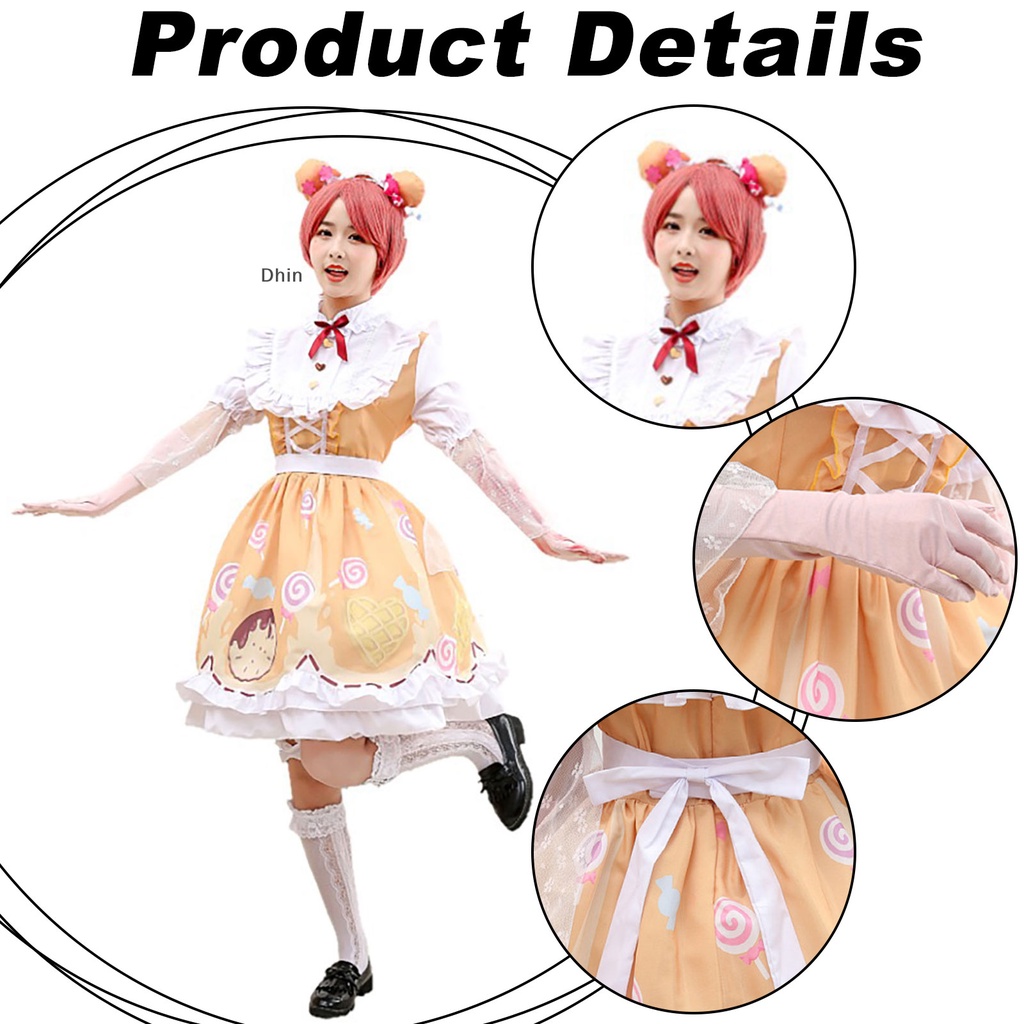 [Dhin] Quần Áo Hóa Trang Lolita Màu Kẹo Cá Tính Thứ Năm Cho Nữ Túi Đựng Đồ Dùng Cao Cấp Tiện Dụng