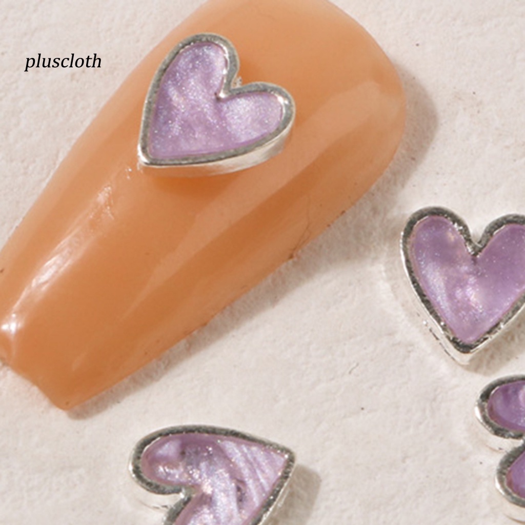 Set 10 Phụ Kiện Trang Trí Móng Tay Nghệ Thuật Tạo Hiệu Ứng 3D Bằng Hợp Kim Thân Thiện Với Môi Trường Màu Sắc Sống Động