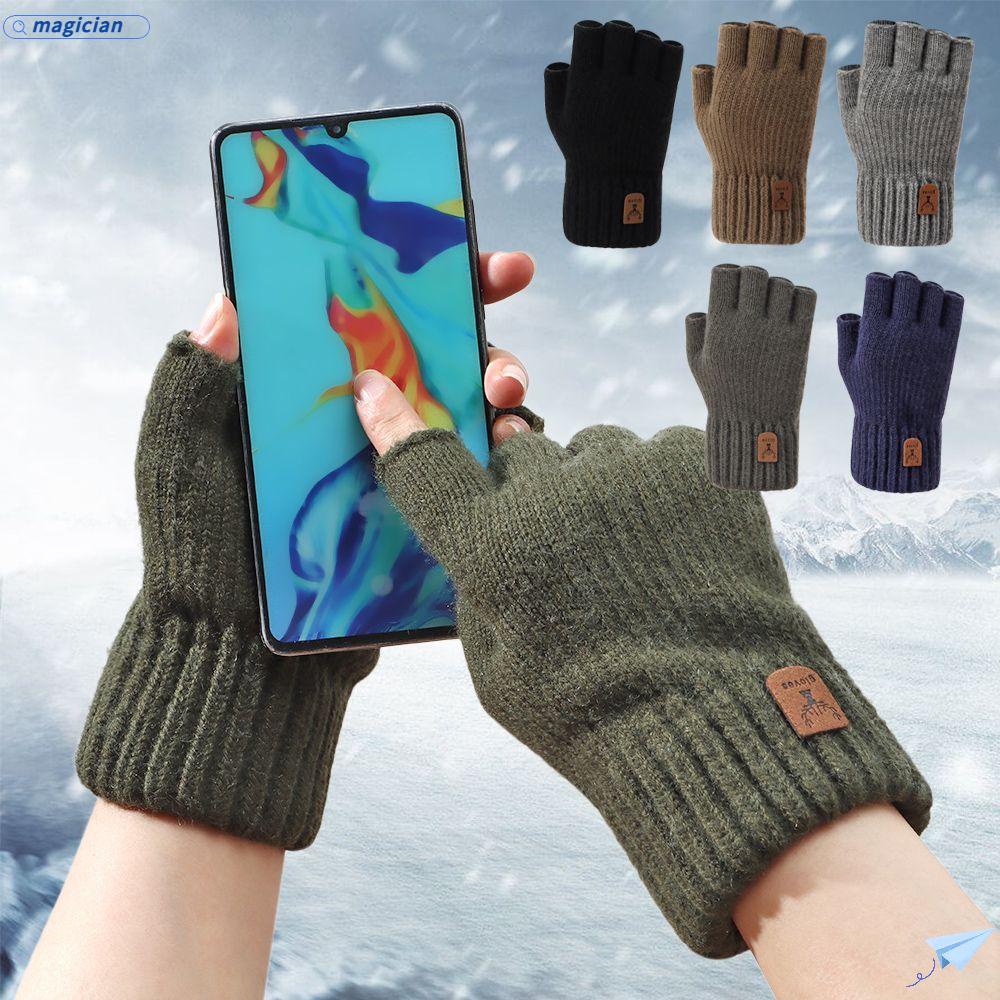 Găng Tay Dày Hở Ngón Giữ Ấm Mùa Thu Đông Thời Trang