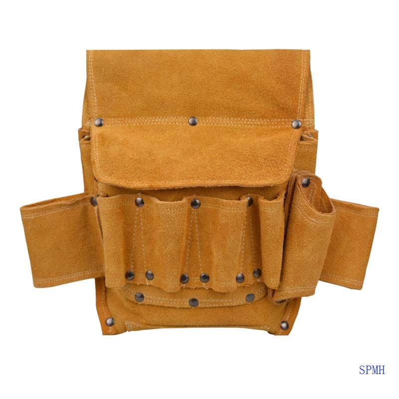 Túi Đựng Dụng Cụ Đeo Hông Bằng Da Bò Siêu Dày Tiện Dụng Cho Thợ Mộc