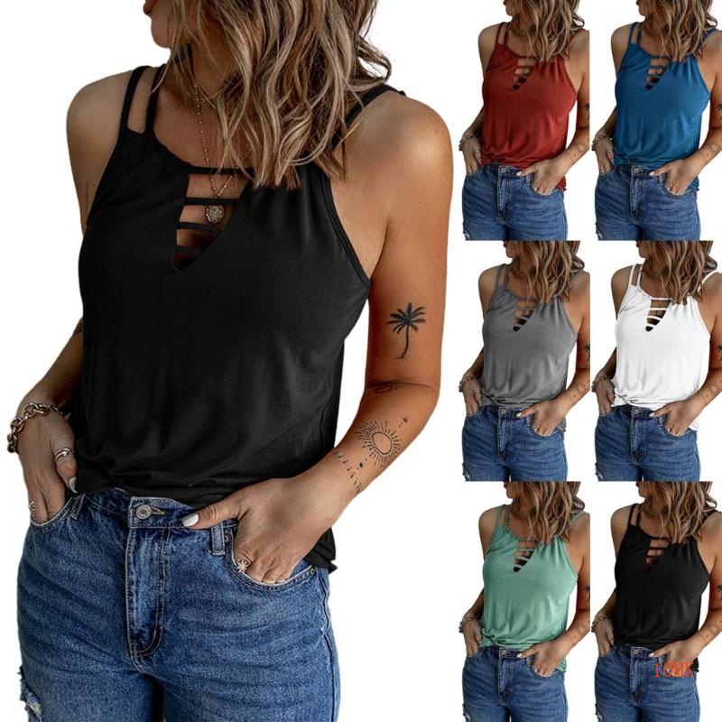 Áo Tank Top Hai Dây Thời Trang Mùa Hè Quyến Rũ Cho Nữ